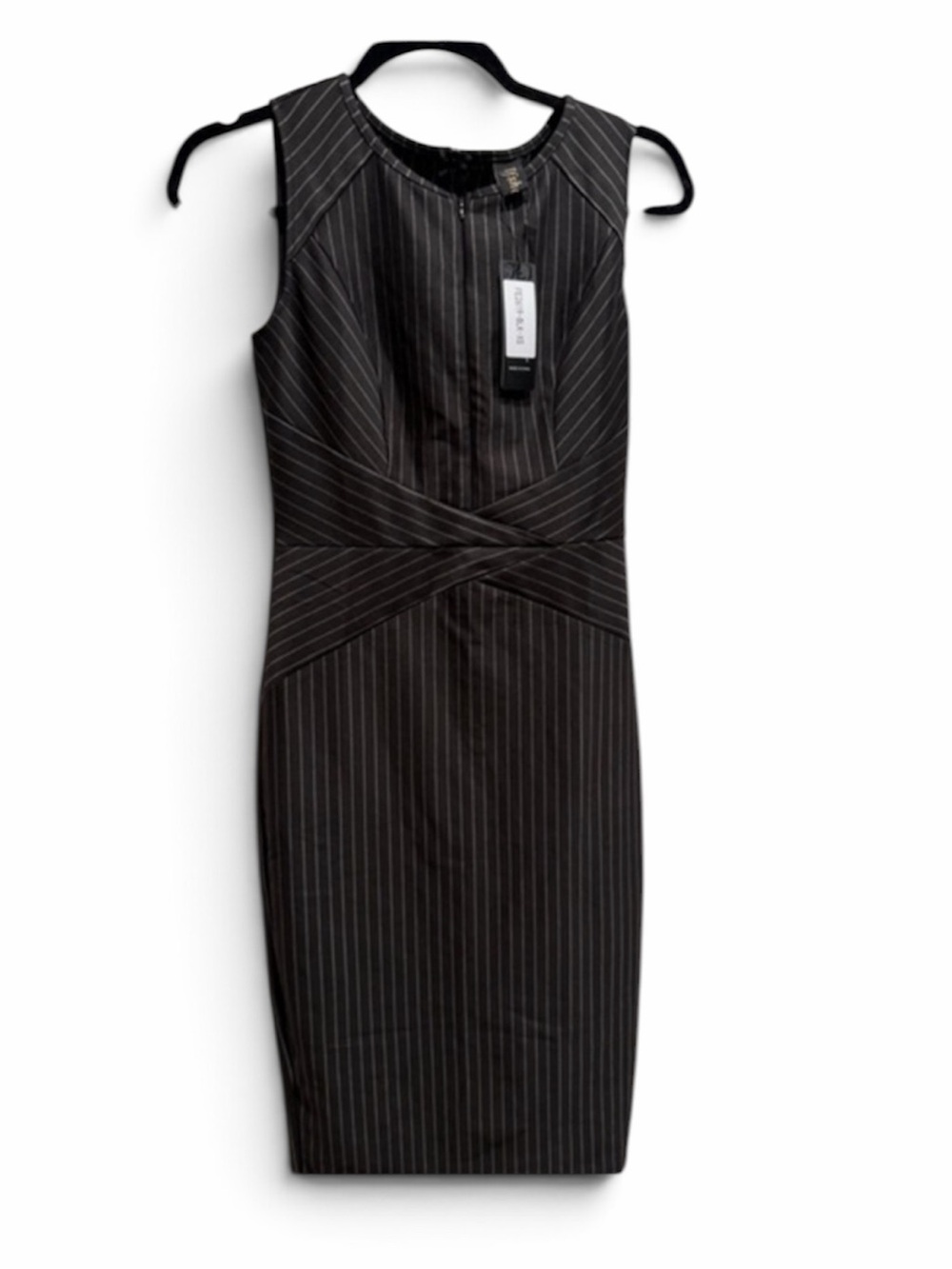 NWT Vfshow  Size Small Black & White Pinstripe Sheath Dress.
